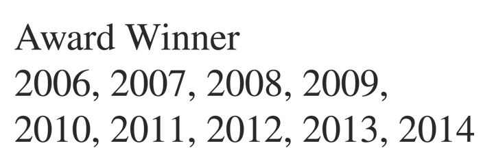 Lauderdale Graphics: Award Winner 2006, 2007, 2008, 2009, 2010, 2011